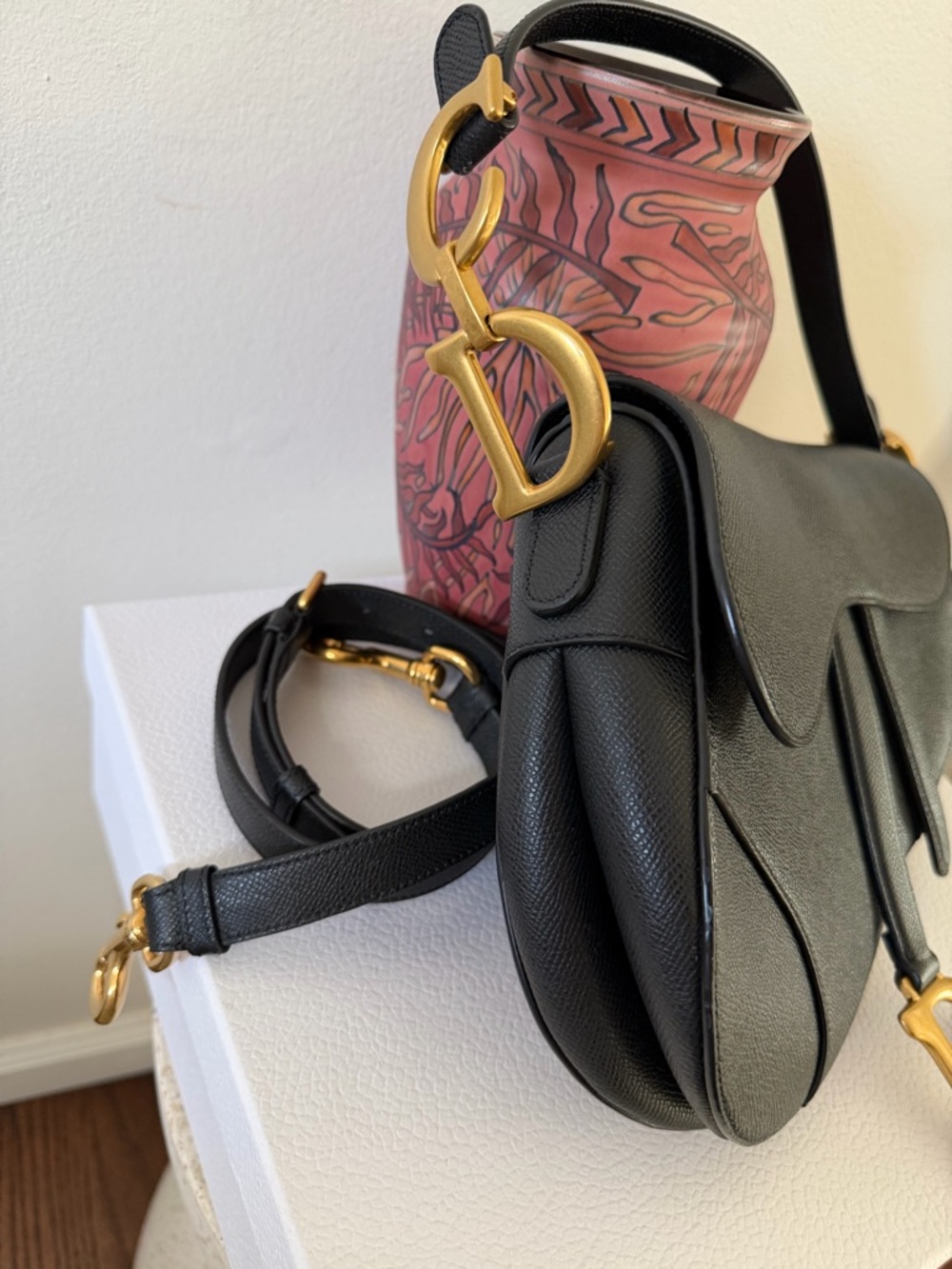 CHRISTIAN DIOR SADDLE GRAINED CALFSKIN BAG - Picture 3 of 16